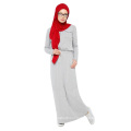 Fashion tingyu factory selling stocked women plain cotton fashion Muslim long dress